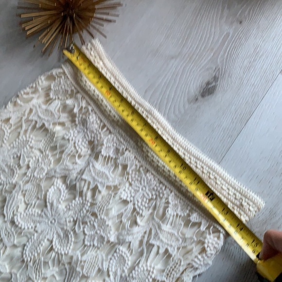Adiva cream crochet skirt size m NWT bohemian Victorian vintage style beach - Picture 6 of 11
